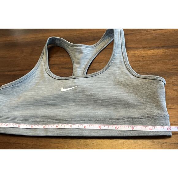Nike Swoosh Dri-fit Light Support Sports Bra Heather Gray Sz M Racerback Comfort - Picture 5 of 5
